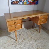 Vintage desk Ekawerk compass feet 50s