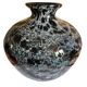 La Rochére marbled black and white ball vase, 20th century