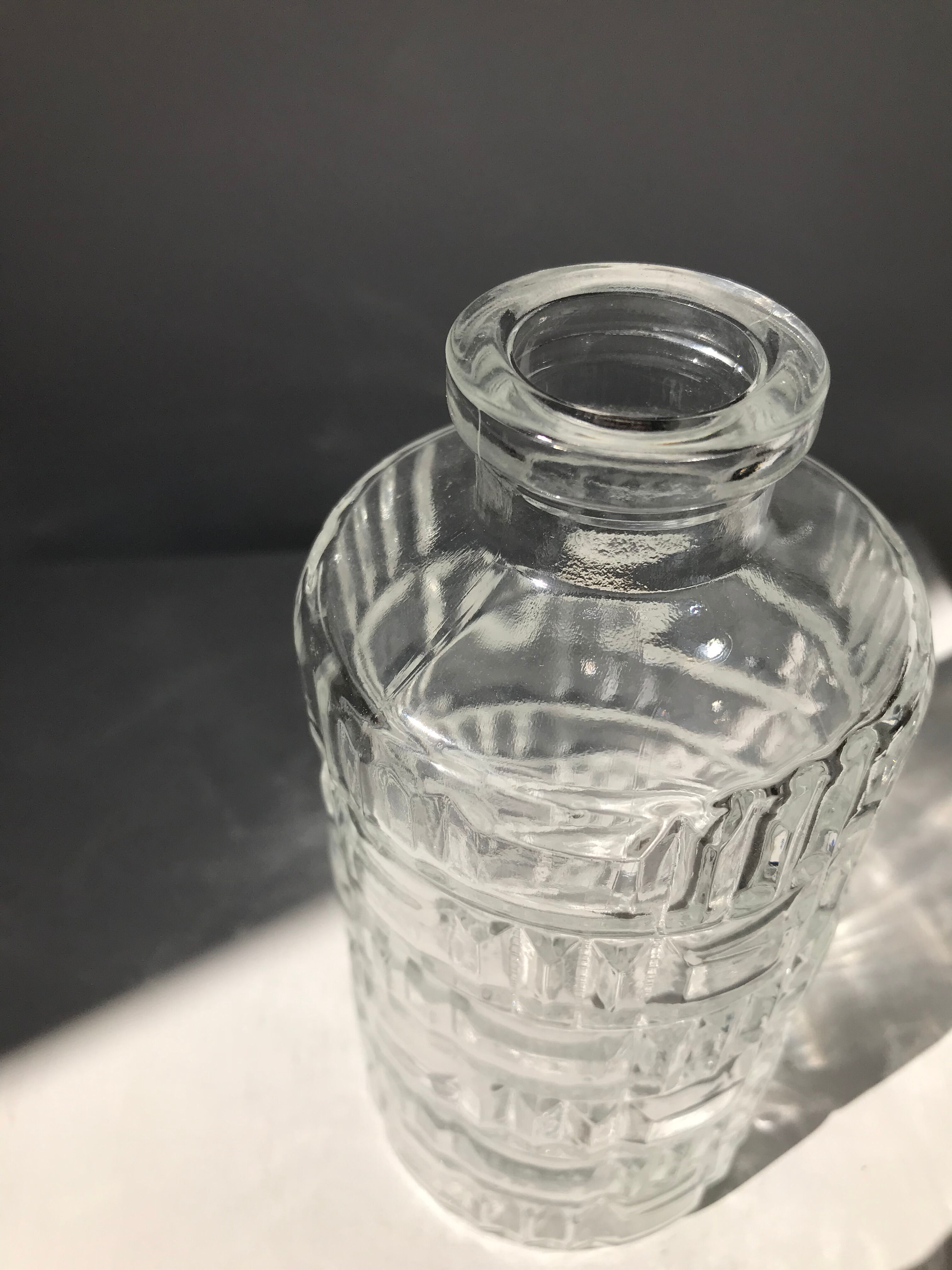 Vintage whisky decanter in glass