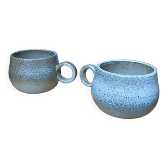 Pair of stoneware cups