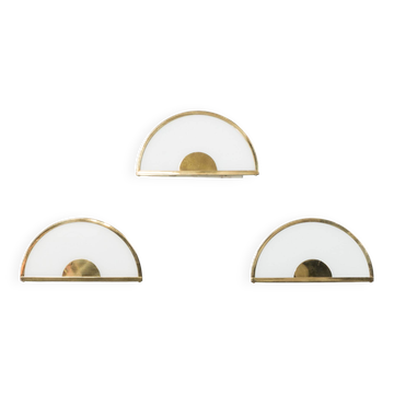 Set of three wall lamps by Zero Quattro Milano, Italy 1970s