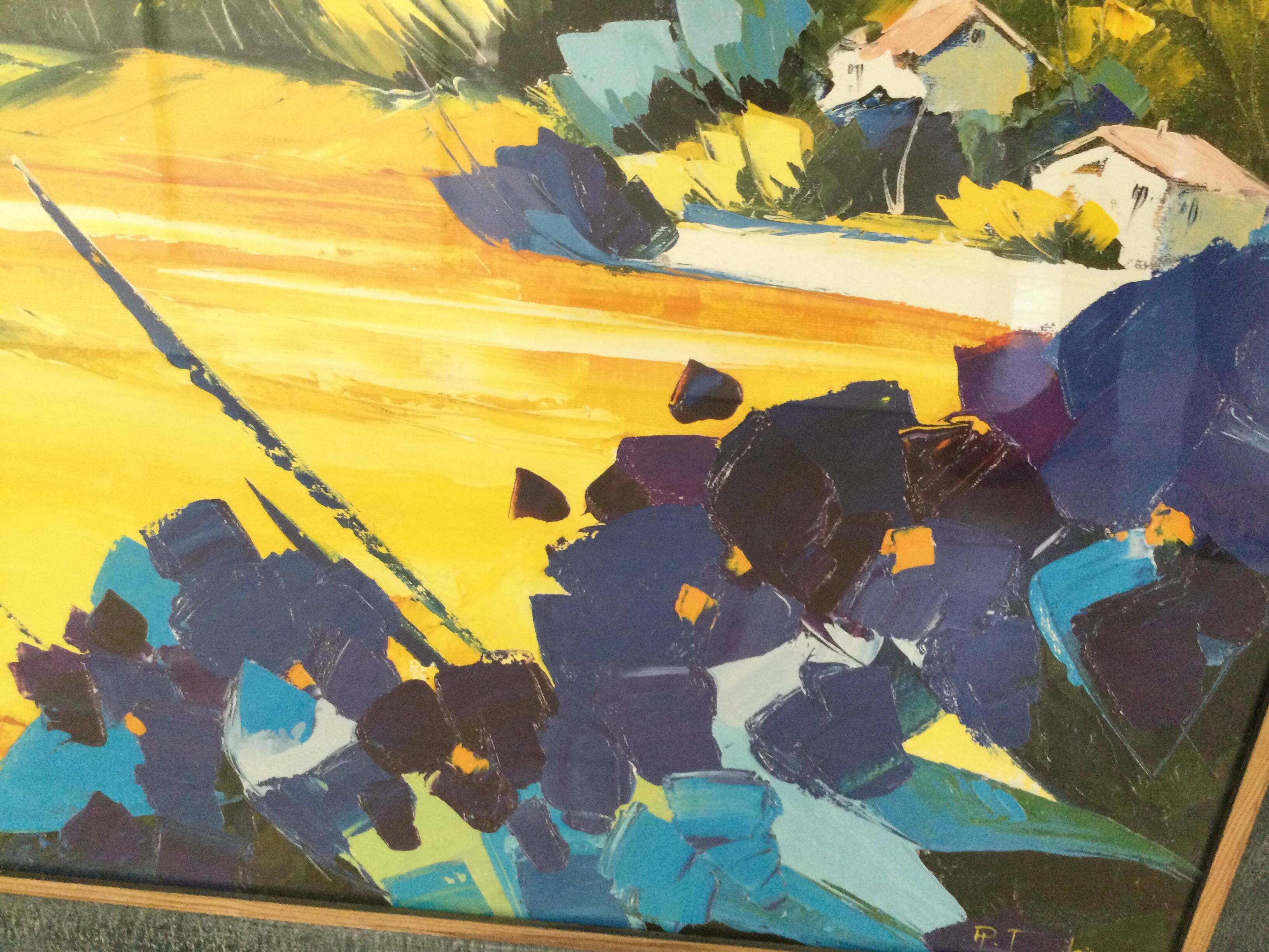 Reproduction moderne d'un paysage provençal