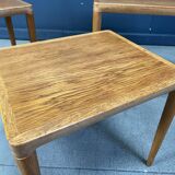 H.W. Klein. Bramin, three set tables/side tables, oak, 1960s, Denmark