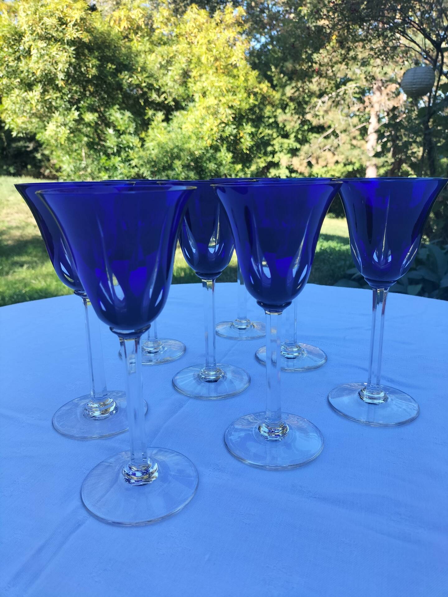 Cobalt glasses Saint Louis
