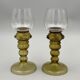 Two glasses chalice italian work or boheme application of cabochons