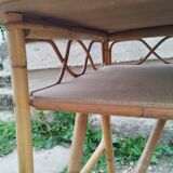 Vintage antique rattan desk