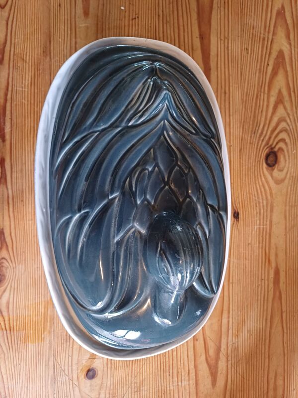 Terrine canard en céramique bleue