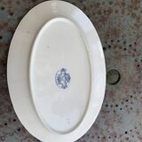 Large earthenware serving dish, cartridge model, sarreguemines, U & C, made in France, earthenware
