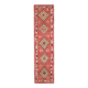 Vintage Turkish Oushak Handmade Wool Cotton Pink Runner Rug 81x337