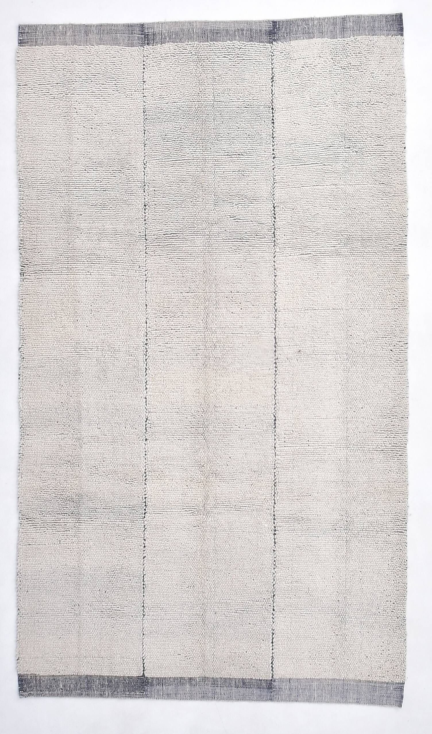 7x12 Soft Pastel Blue Handmade Vintage Rug, 206x357Cm
