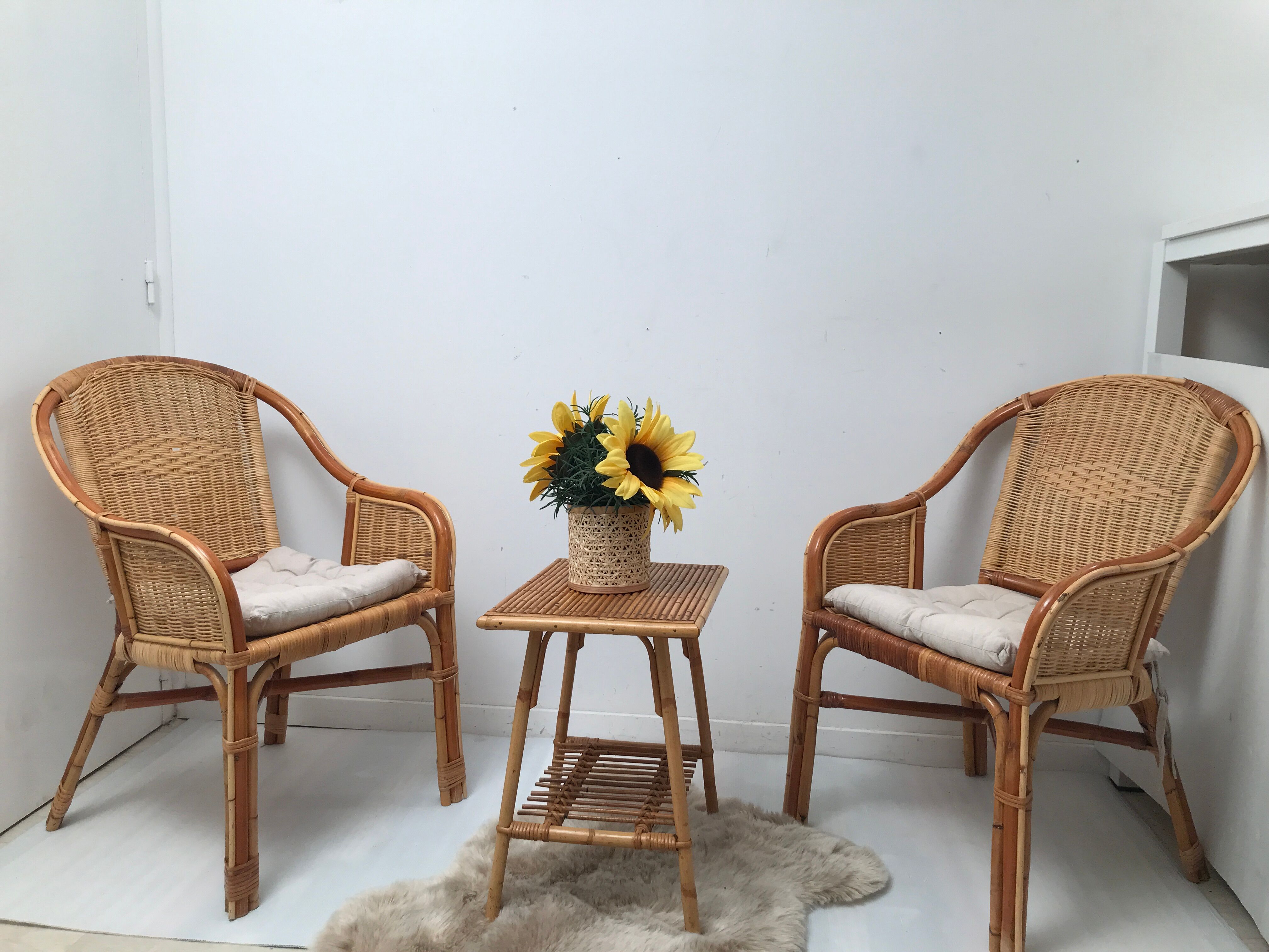vintage rattan garden furniture