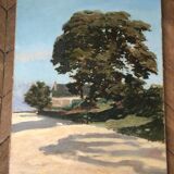 Oil on canvas "The Tree and the Longère"