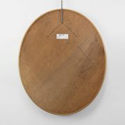 Mid-century gilt oval Mirror by Deknudt, Belgium 1980s