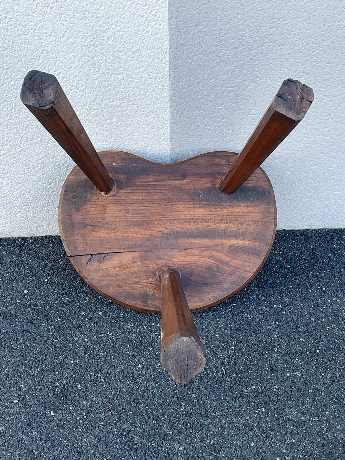 French brutalist tripod stool