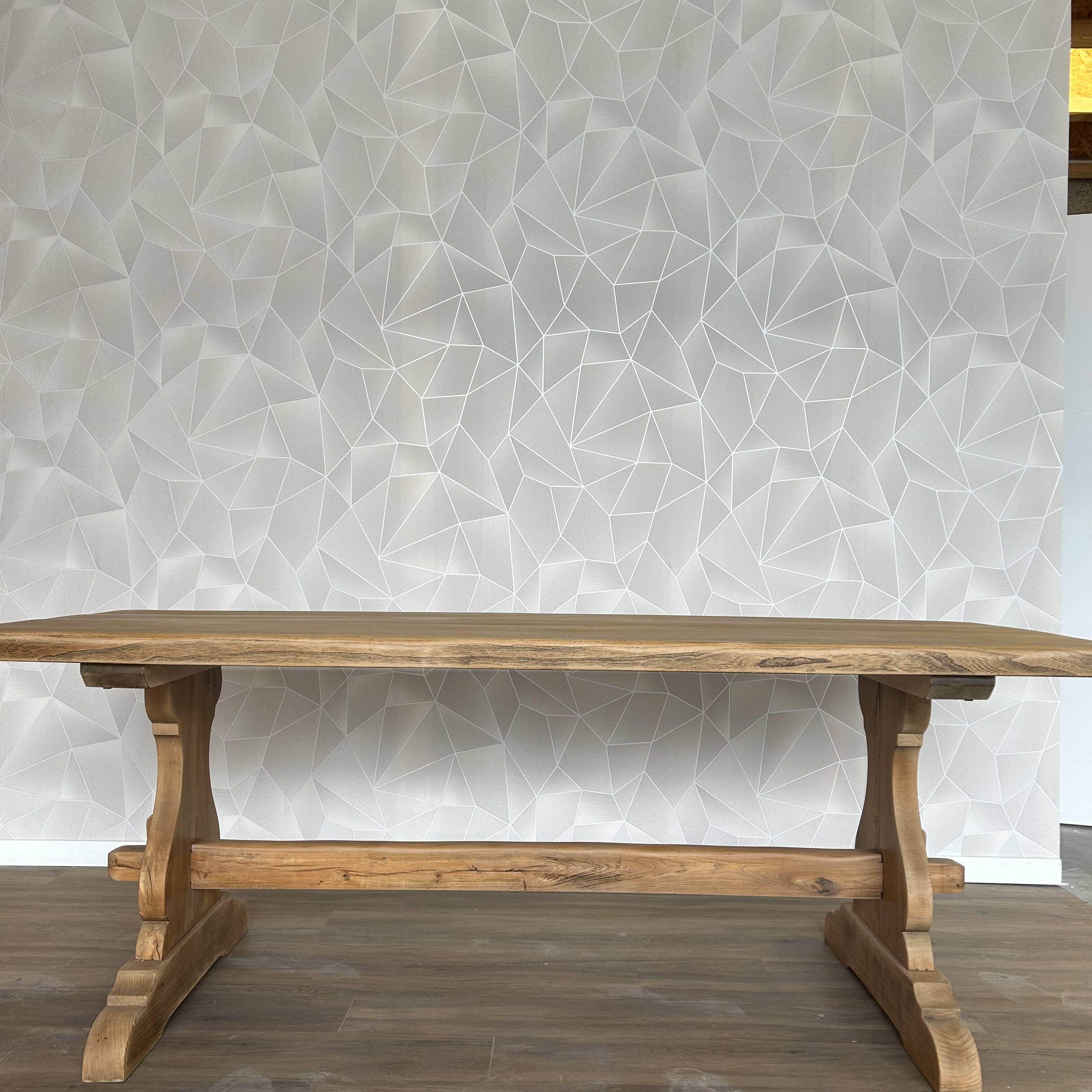 Solid elm monastery farm table