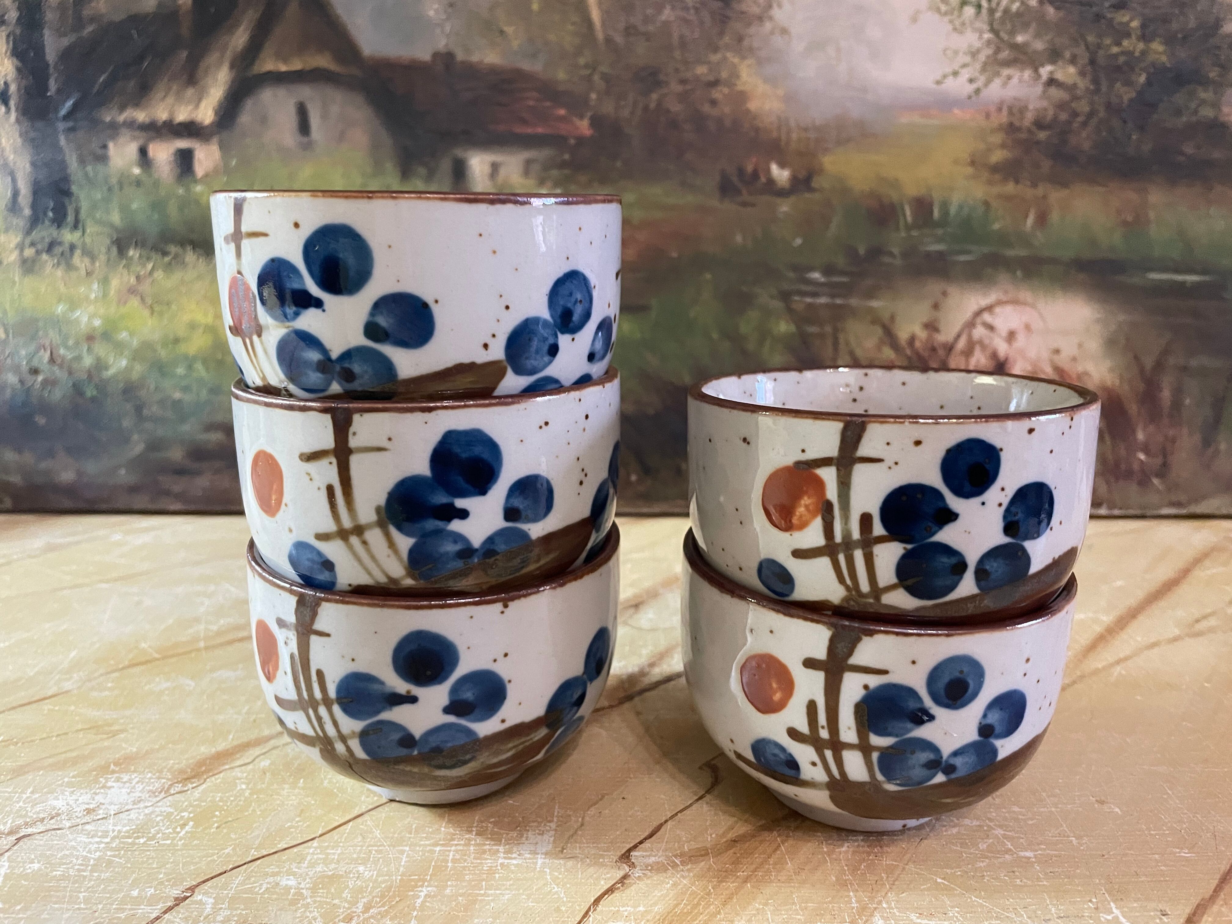 Vintage Japanese tea bowls