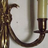 Pair French Antique Empire Double Eagle Head & Tazzle Appliques Detail 4573