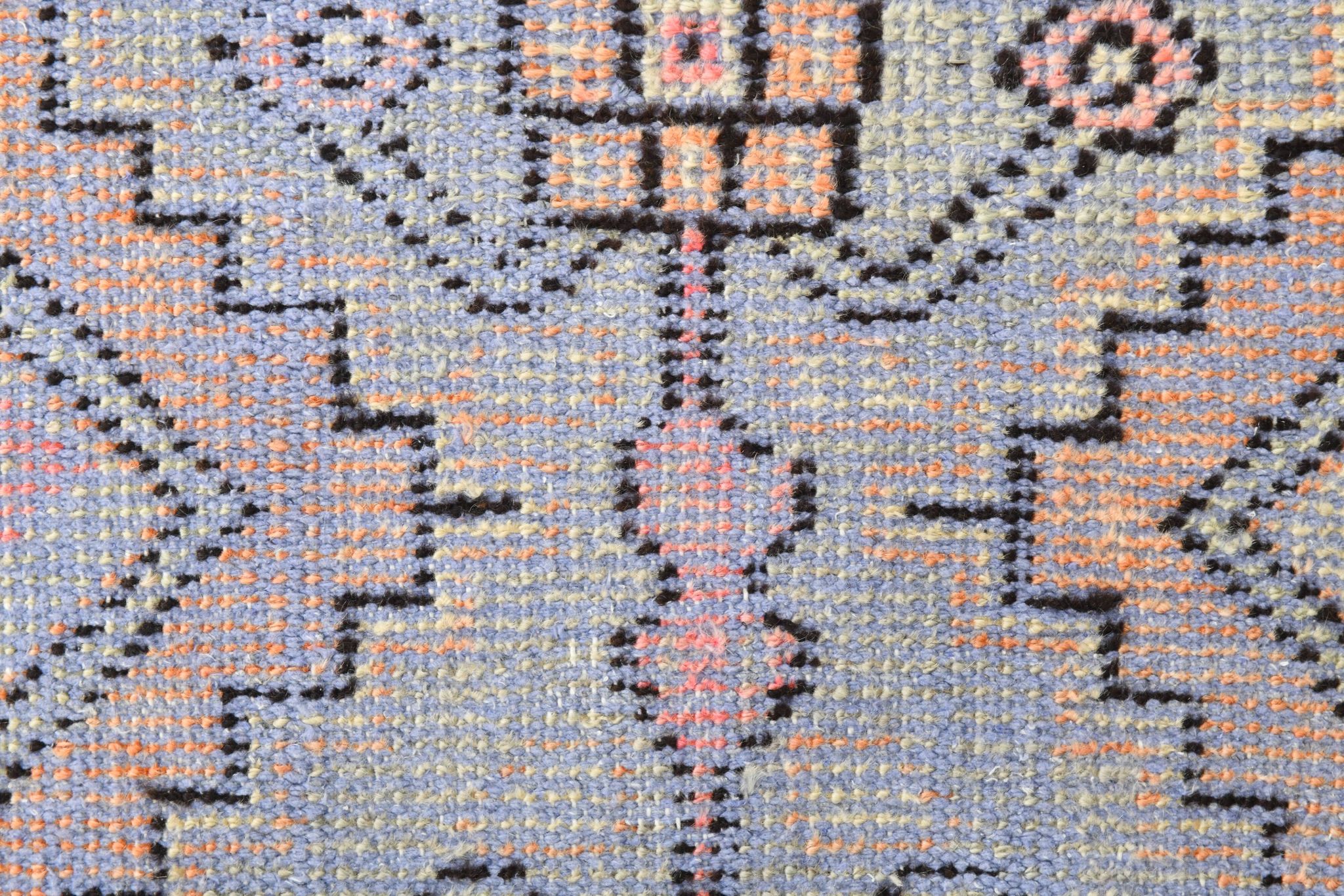 Tapis de couloir vintage bleu clair