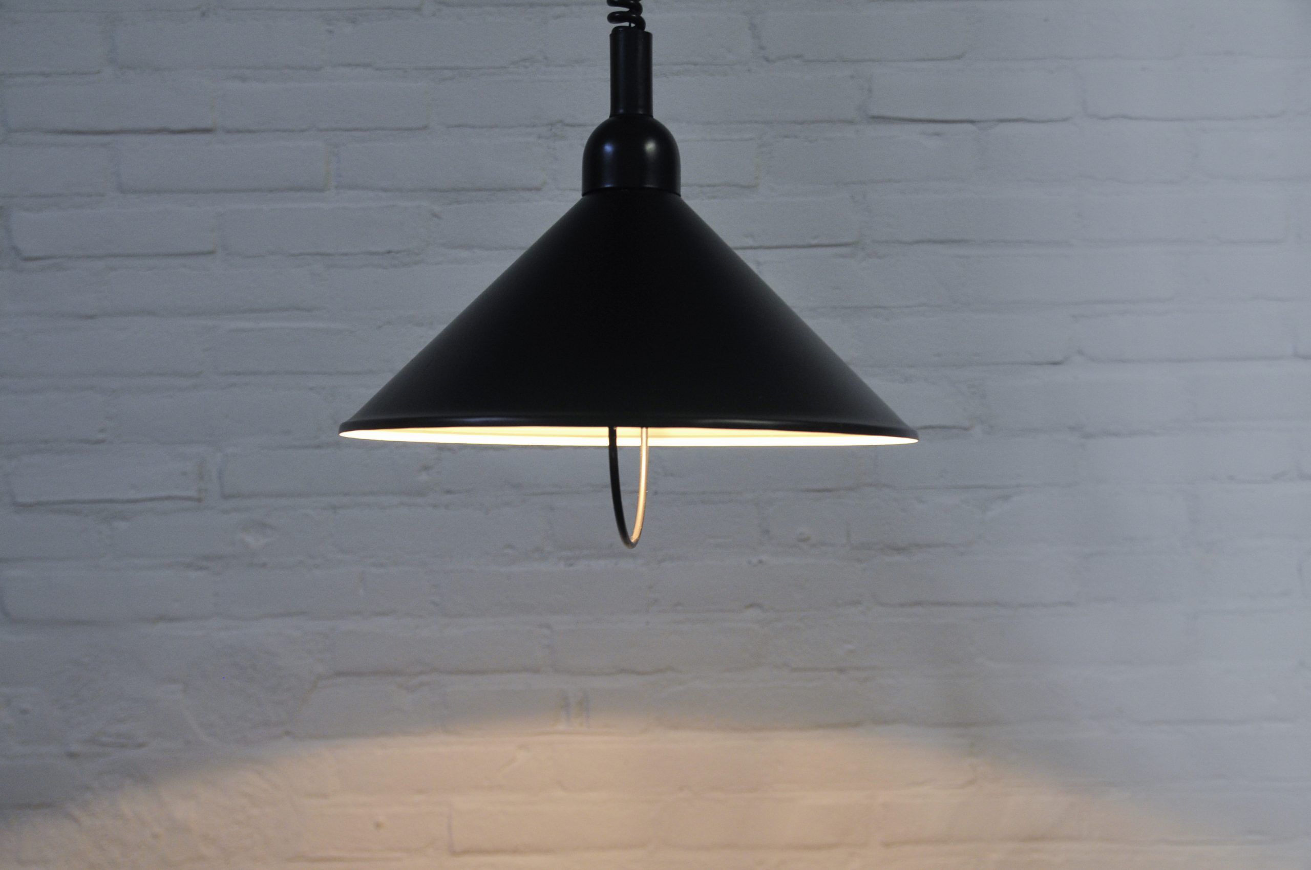 Black vintage pendant lamp from Denmark