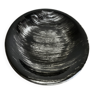 Set of 6 salins 1960s golfe juan black calotte plates