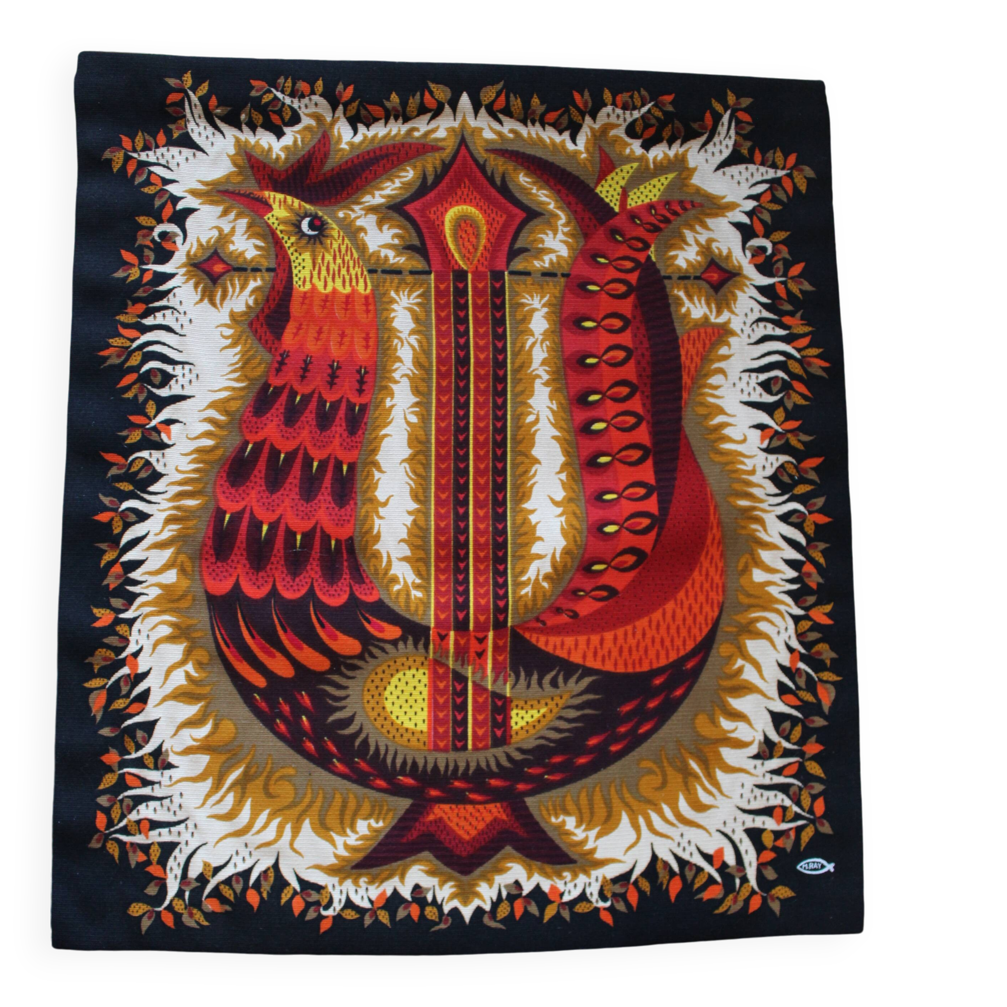 Tapestry "The Lyre Bird" by Michèle Ray