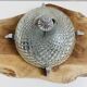Pair of chrome-plated glass sconces