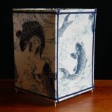 Lantern lamp in vintage Japanese fabric pattern carp koi