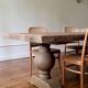 Monastery table - sun - in solid old oak - length 375 cm