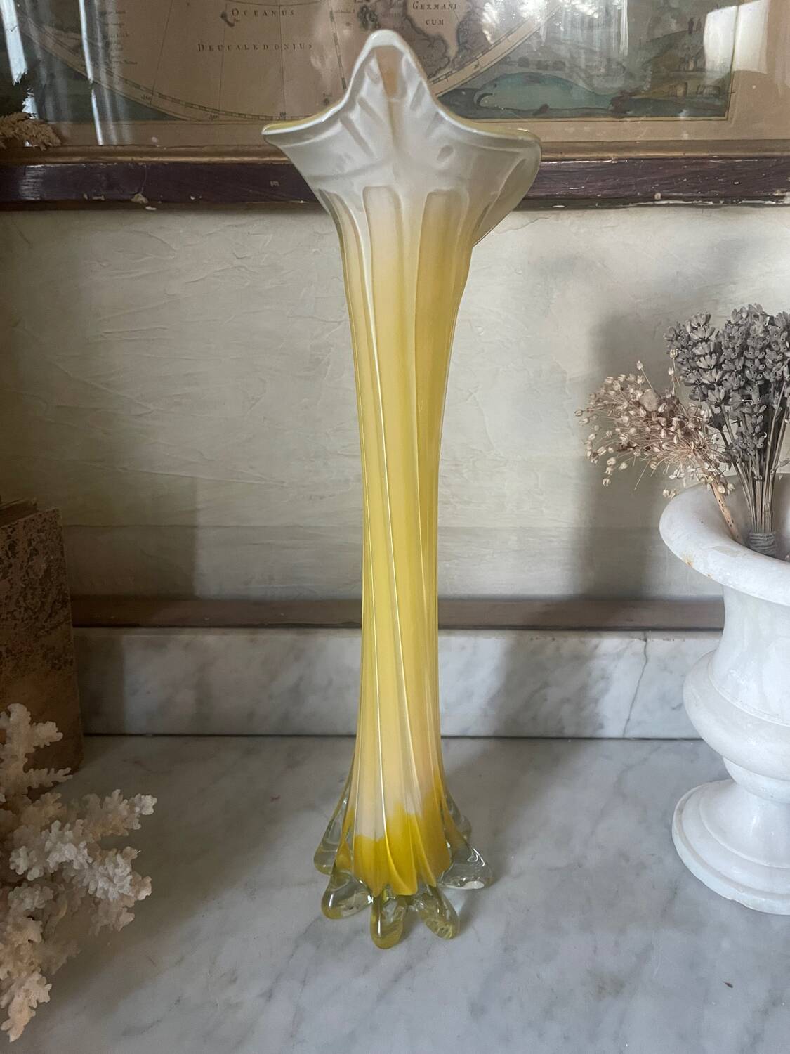 Murano 80's calla arum vase