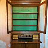 English scriban bookcase in mahogany 19th
