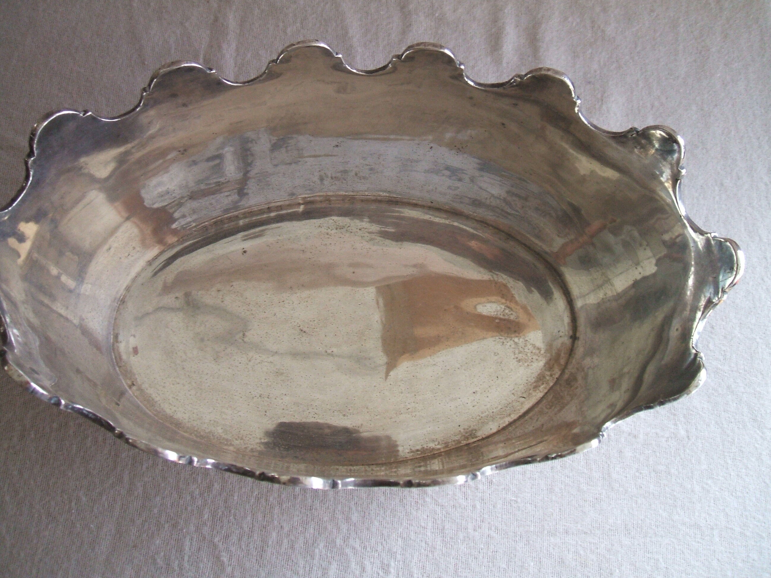 Glass cooler in silver plated metal