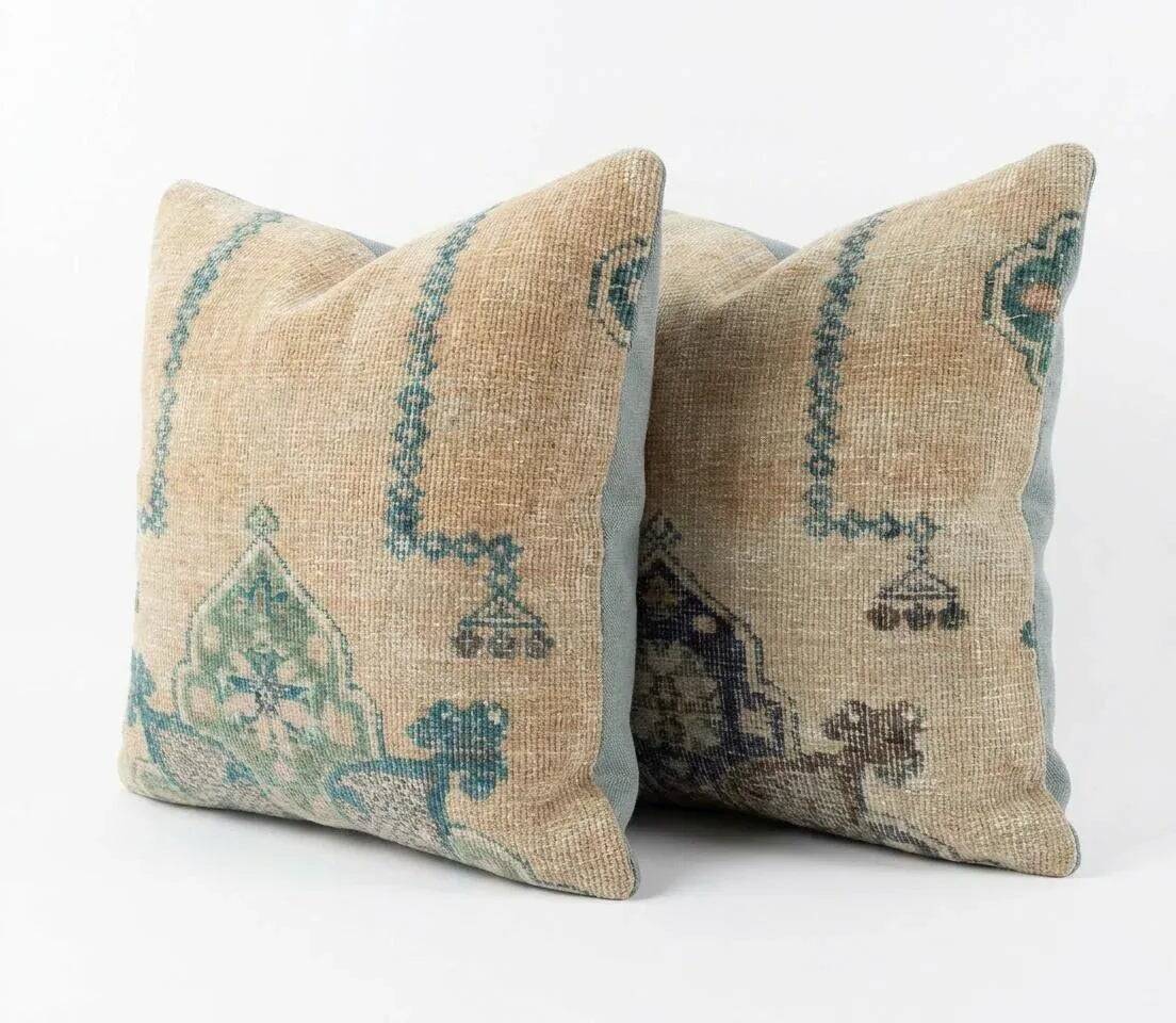 Lot de 2 housses de coussin turque vintage 51x51 cm