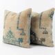 Lot de 2 housses de coussin turque vintage 51x51 cm
