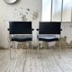 Pair of chrome office chairs