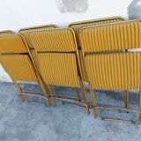 6 folding chairs Lafuma vintage 1970