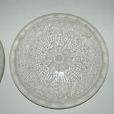 pair of art-deco plates in glass paste by Lorrain