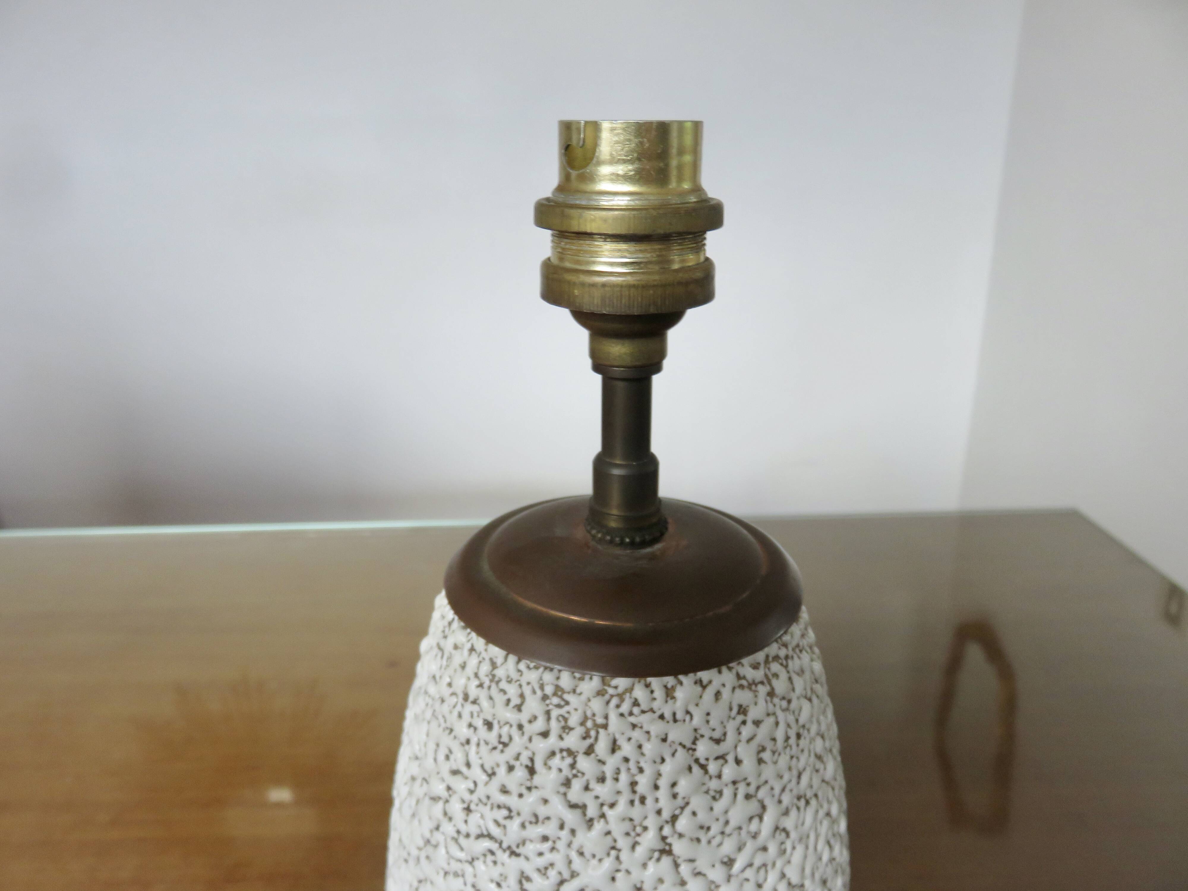 Jean Besnard Primavera style crisp ceramic lamp, 50s-60s