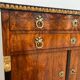 Biedermeier Chest in Walnut Veneer, Cherry, Gold Leaf & Brass, Austria, 1815