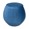 Luna round navy blue pouf