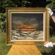 Vintage Winter Landscape Oil Painting