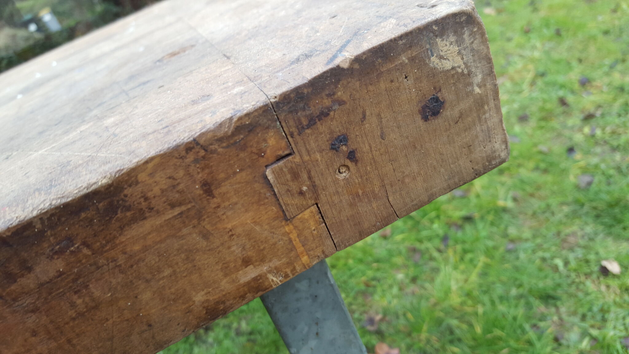 Work table, workshop, log