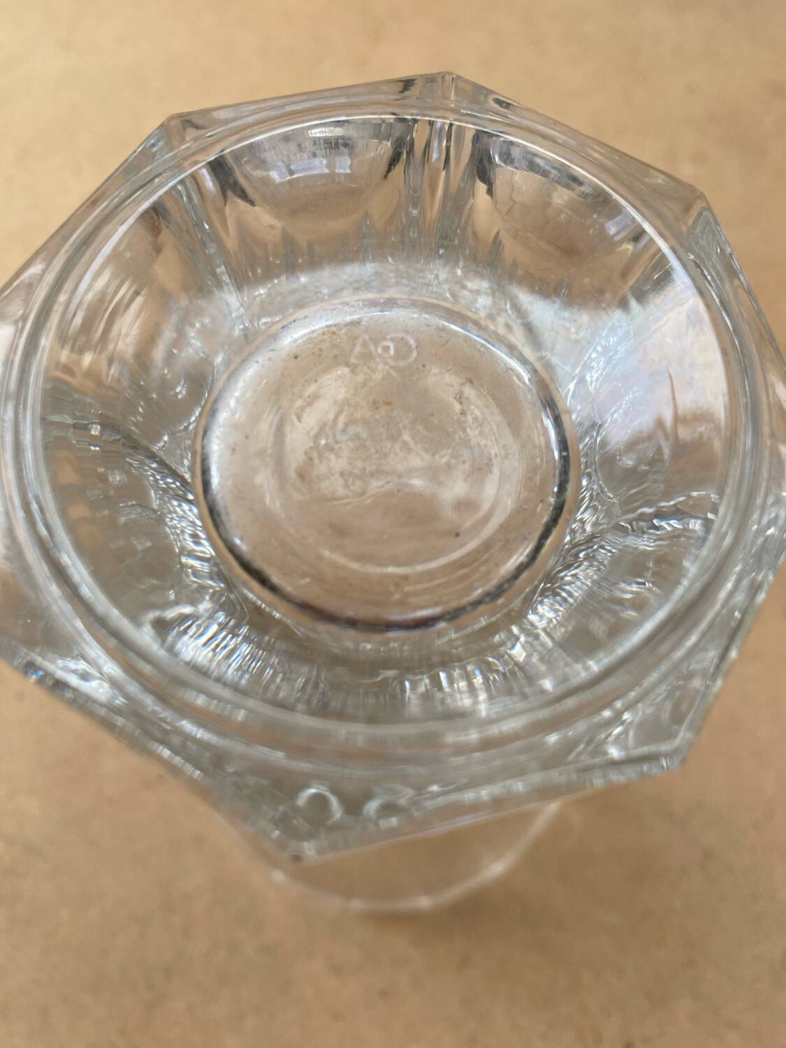 Antique Crystal D'Arques Vase With Diamond Made In France Vintage