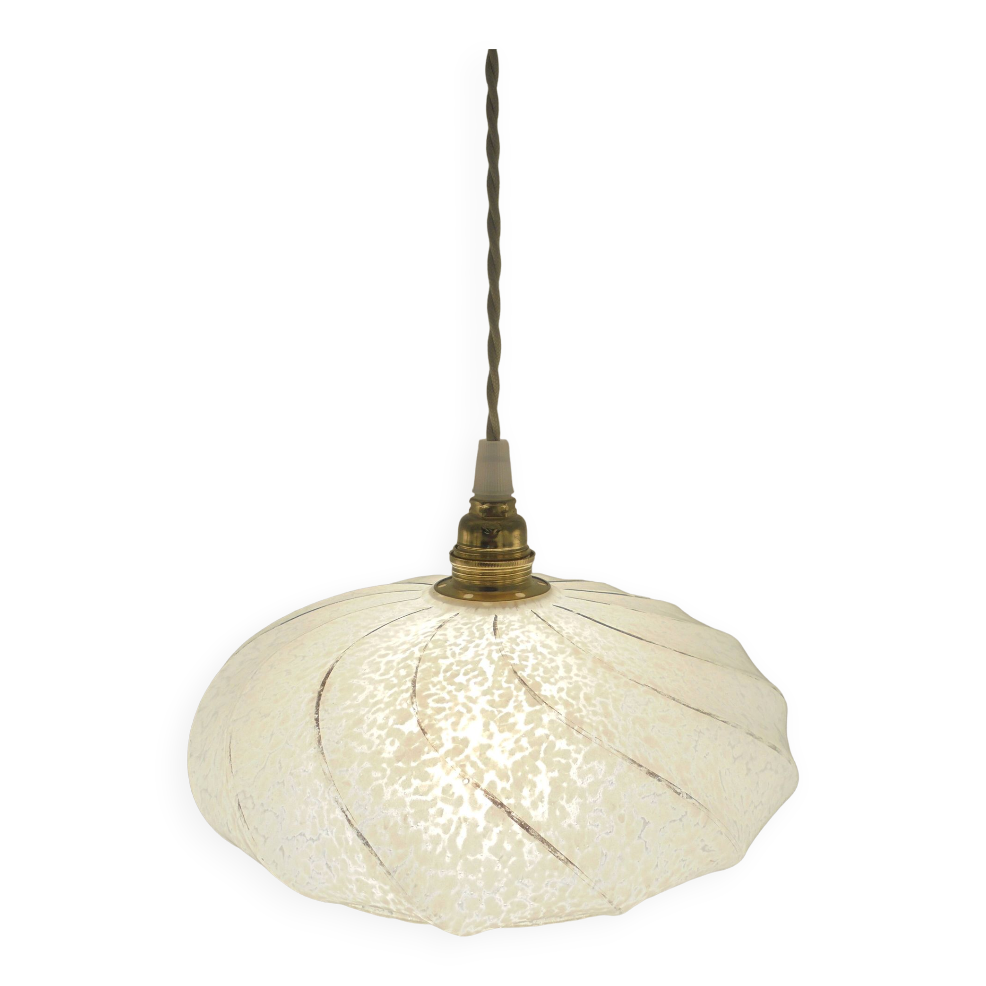 Speckled glass pendant light