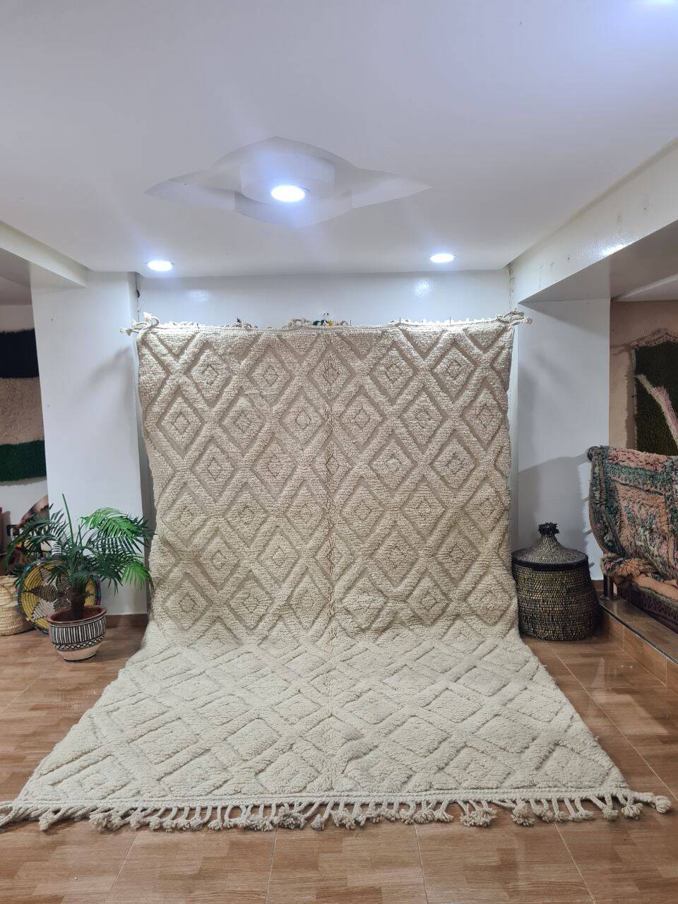 Handmade wool Berber rug 300X200 cm