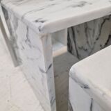 Set of 3 Italian Marble Nesting Tables, 1980s