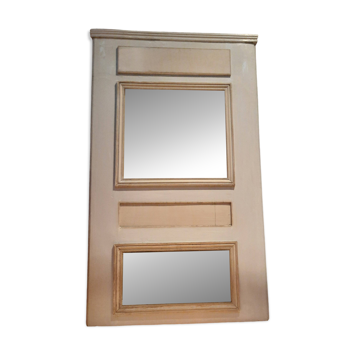 Woodwork trumeau with two mirrors