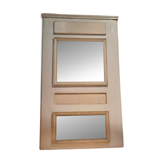 Woodwork trumeau with two mirrors