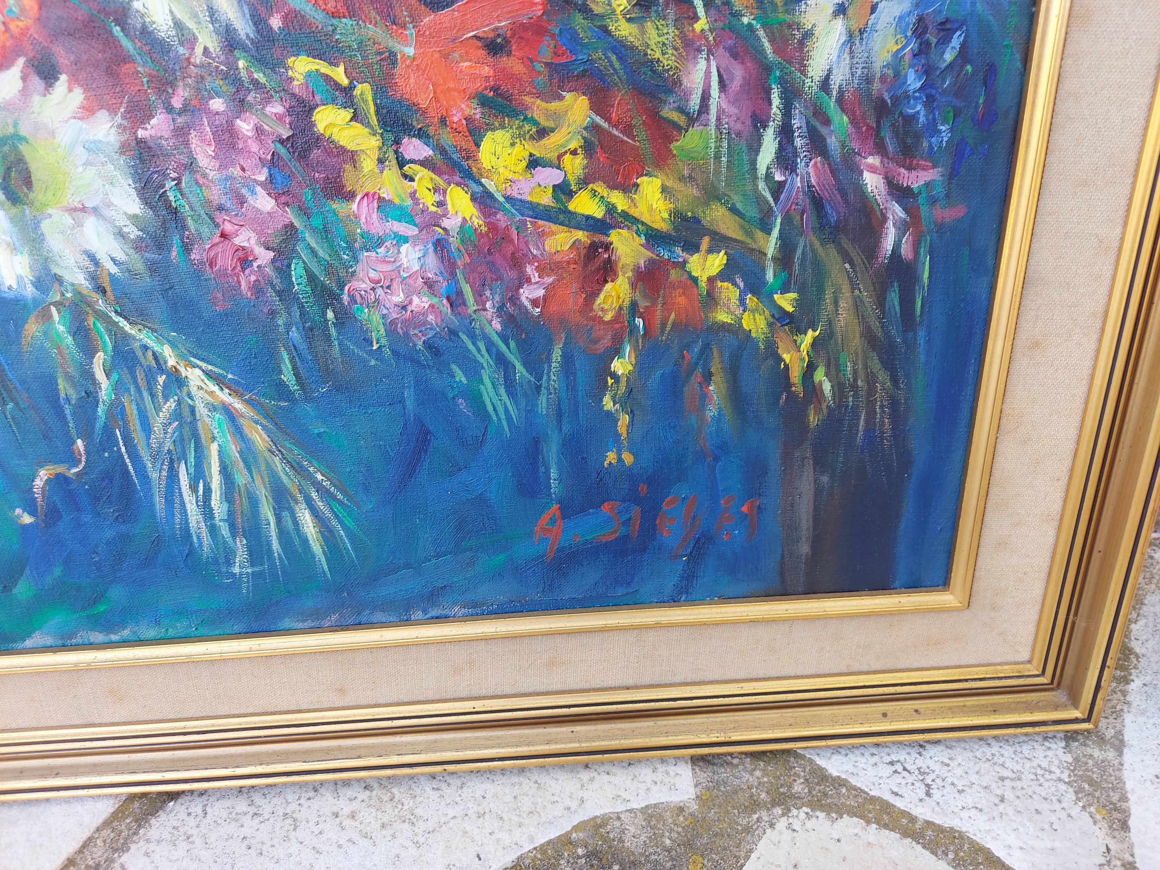 Table oil on canvas signed