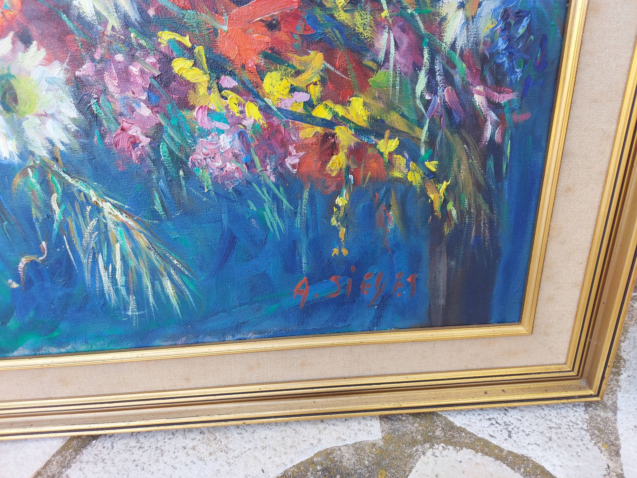 Table oil on canvas signed