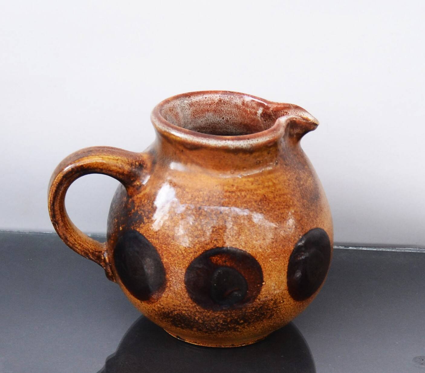 20th Century German Glazed Pitcher signed Bauhaus